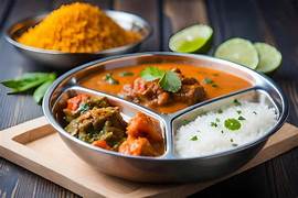 Rice and 2 curries